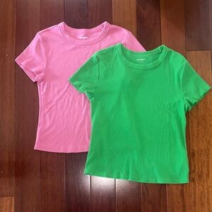Old Navy Kids Short-Sleeve Tees in Pink and Green